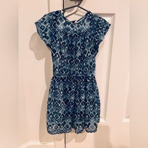 Mayoral Size 5 Blue Patterned Dress